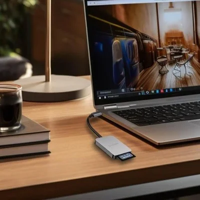 Porodo 2In1 Usb-C Card Reader Sd Microsd - Grey